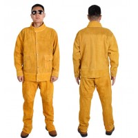 Factory Direct Cowhide Welding Work Clothes Argon ARC welding long-sleeved protective clothing